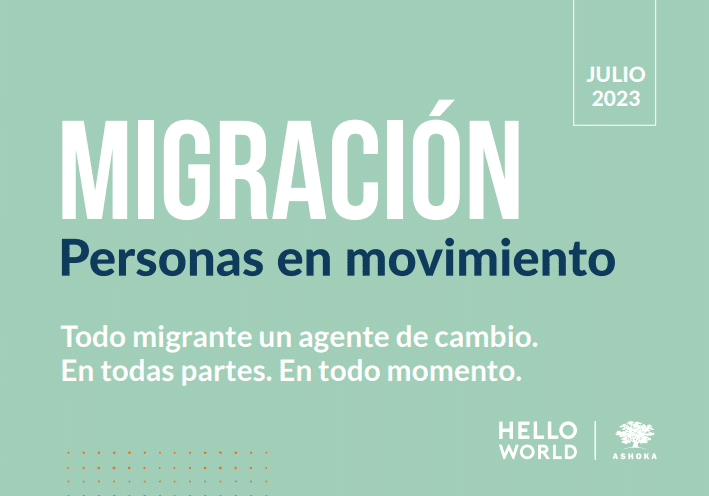 Tapa de un documento que dice Migración: Personas en Movimiento